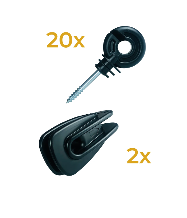 Set of  22 insulators for single wire beverage antennas | hamparts.shop