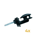 Set of  4 end/corner insulators with wood screw-in | hamparts.shop