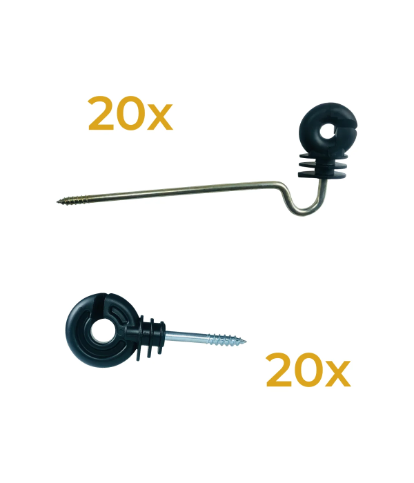 Set of  40 insulators for Bi-directional Beverage antennas | hamparts.shop