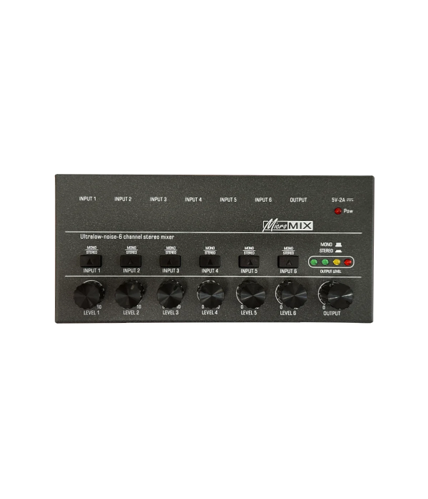 Audio Mixer, 6-Channel Stereo, USB-C | hamparts.shop
