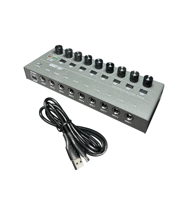 Audio Mixer, 8-Channel Stereo, USB-C | hamparts.shop