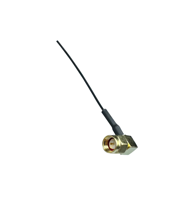 Coaxial Jumper Cable RF-113, SMA Male 90 degree open end, 7 cm | hamparts.shop