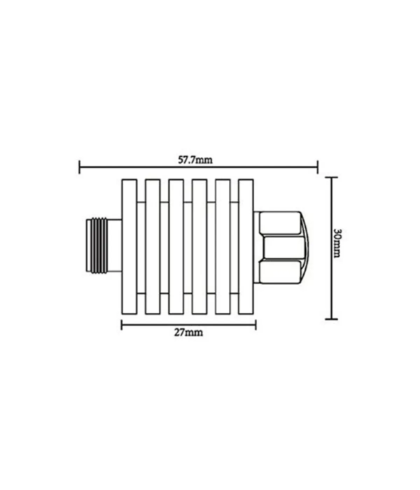 Coaxial attenuator N female and N male 3dB 3 GHz | hamparts.shop