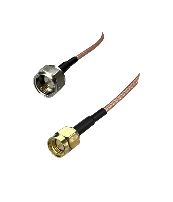 Coaxial Jumper Cable RG-316, F Male to SMA Male, 50 cm | hamparts.shop