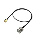 Coaxial Jumper Cable RG-174, BNC Male to SMA Male, 2 m | hamparts.shop