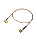 Coaxial Jumper Cable RG-316, SMA Male to SMA Male 90º, 1 m | hamparts.shop