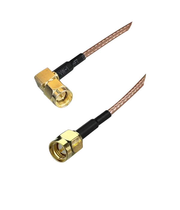 Coaxial Jumper Cable RG-316, SMA Male to SMA Male 90º, 1 m | hamparts.shop