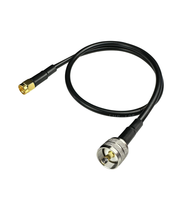 Coaxial Jumper Cable LMR-195, PL-259 Male to SMA Male, 50 cm | hamparts.shop
