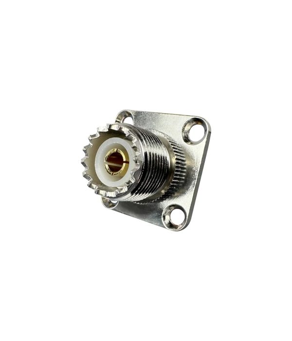 Connector SO-239 female Panel mount 4 mounting holes | hamparts.shop