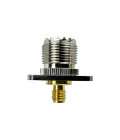 Connector SO-239 female Panel mount 4 mounting holes | hamparts.shop