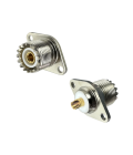 Connector SO-239 female Panel mount 2 mounting holes | hamparts.shop