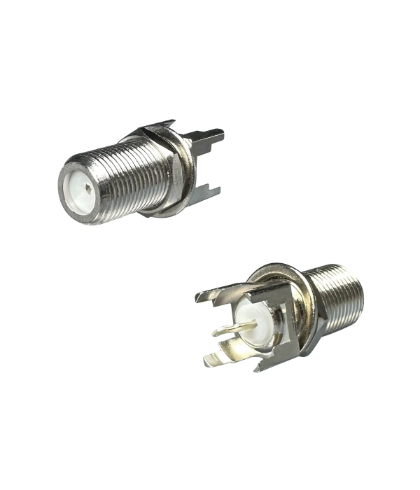 Connector F female straight PCB mount | hamparts.shop