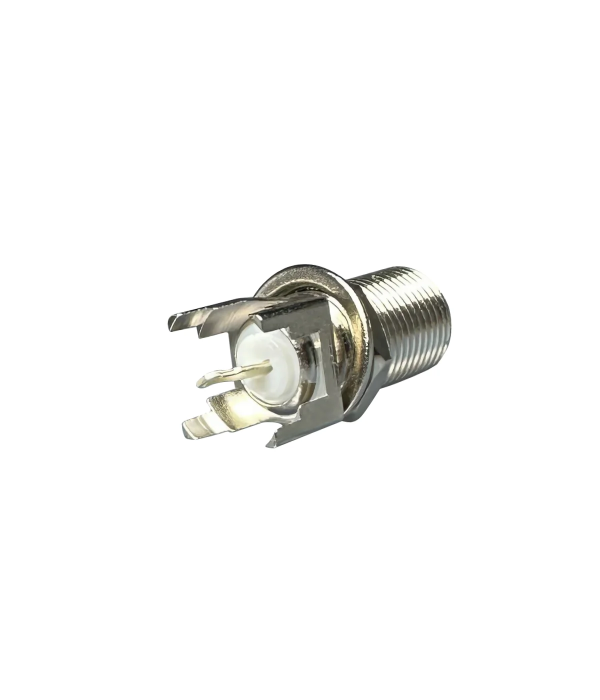 Connector F female straight PCB mount | hamparts.shop