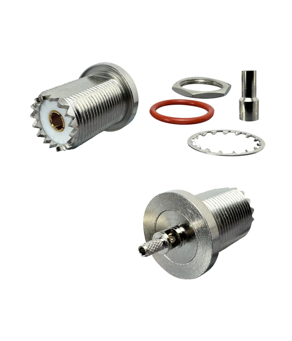 Connector SO-239 female Panel mount Crimp-on to RG-316 RG-174 RG-179 | hamparts.shop