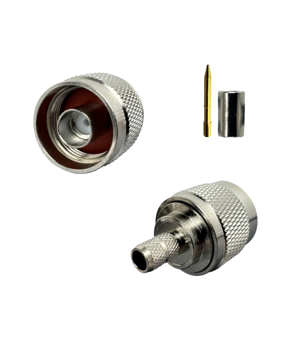 Connector N male Crimp-on to RF-240 RG-8X | hamparts.shop