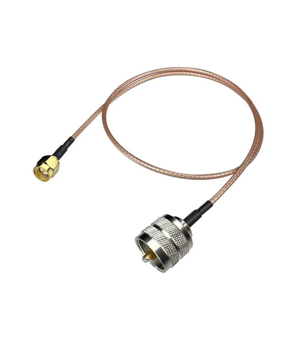 Coaxial Jumper Cable RG-316, PL-259 Male to SMA Male, 50 cm | hamparts.shop