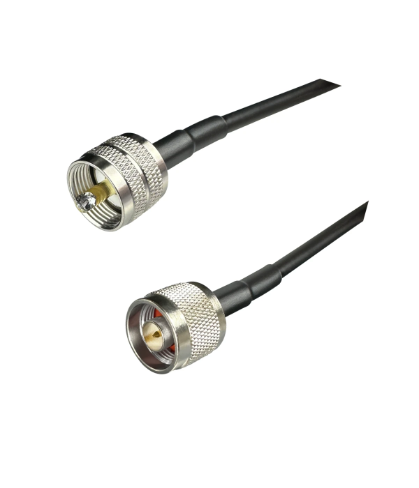 Coaxial Jumper Cable LMR-195, N Male to PL-259 Male, 1 m | hamparts.shop