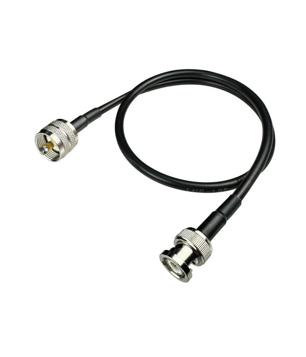 Coaxial Jumper Cable LMR-195, BNC Male to PL-259 Male, 1 m | hamparts.shop