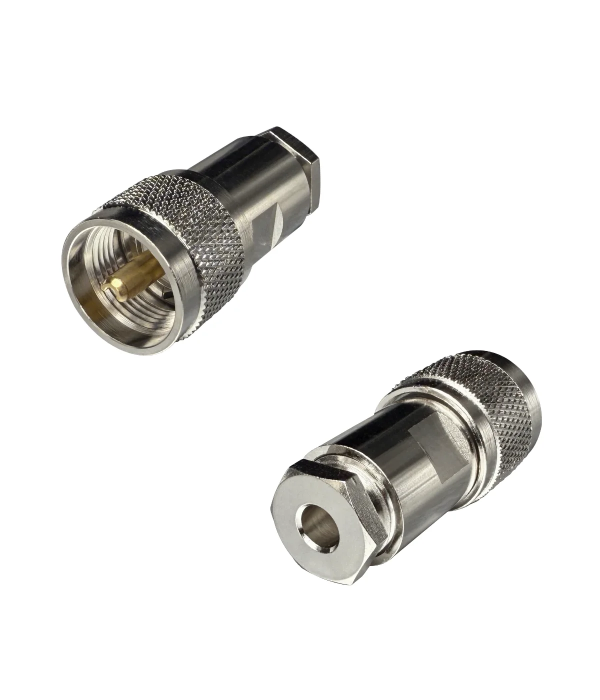 Connector PL-259 male Clamp for RG-58 LMR-195 | hamparts.shop
