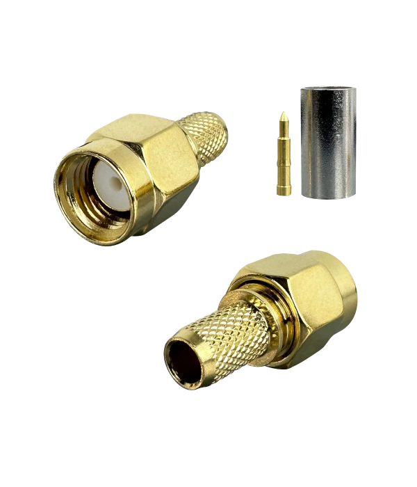 Connector SMA male Crimp-on to RG-58 LMR-195 | hamparts.shop